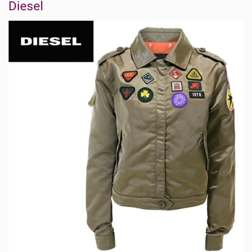 Diesel G-Seto Bomber Jacket with Vibrant Patches